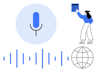 voice input and digital interaction for data vector image