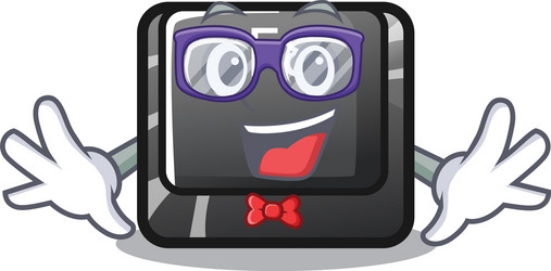 geek button f8 isolated with cartoon vector image