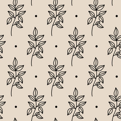 minimalistic botanical seamless pattern vector image