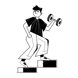Barbell exercise Royalty Free Vector Image - VectorStock