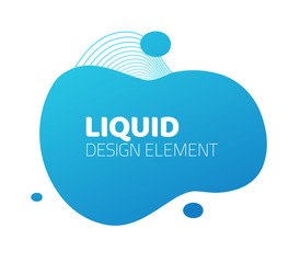 fluid liquid splash frame element design for text vector image