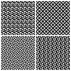 geometric forms with distortion effect set vector image