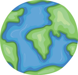 Hand drawn sketch of the planet earth in color Vector Image