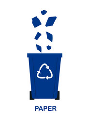 Paper garbage sorting vector