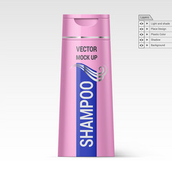 Plastic bottle shampoo vector