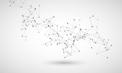 abstract connect background with dots array vector image