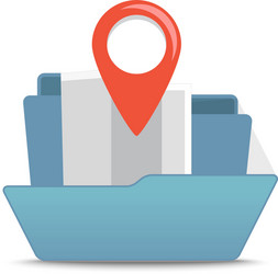 computer interface folder open isola vector image
