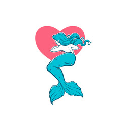 Cute Cartoon Mermaid Vector Image