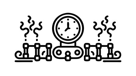 dynamic abstract time flow and clock symbol vector image