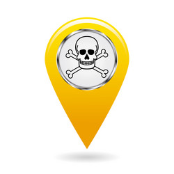 map pointer index of poisonous substances vector image