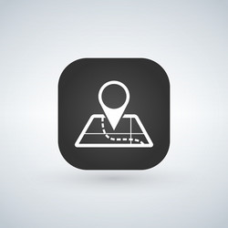 mobile app icon navigation map and pin symbol vector image