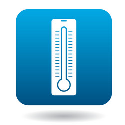 Thermometer icon in simple style vector