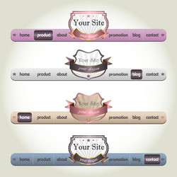 Web Elements - Header & Navigation vector image