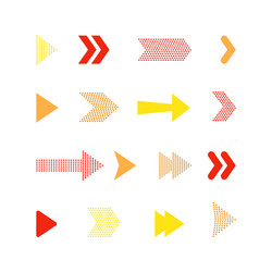 arrow icons set or button in modern simple vector image