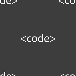 code sign icon programming language symbol vector image