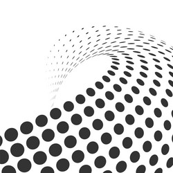 Halftone Swirl Pattern - Dotted Tone Curve vector image