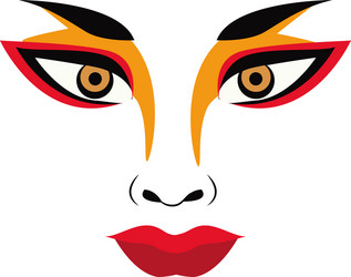 Hindu Goddess Face Icon Vector Image