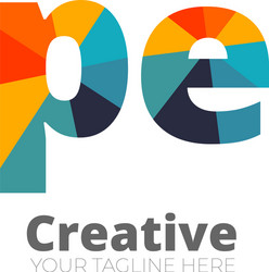 B colorful letter logo icon design Royalty Free Vector Image