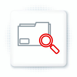 line search concept with folder icon isolated vector image