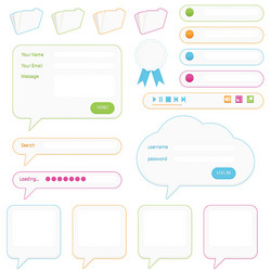 web objects vector image