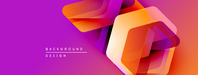 abstract geometric shapes overlap creating vector image