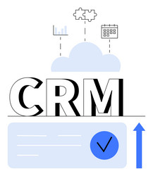 crm platform with cloud integration analytics vector image