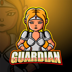 guardian mascot esport logo design Vector Image