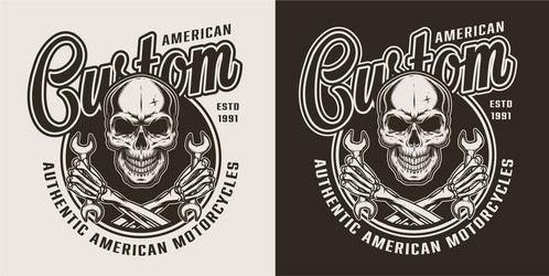 Vintage Motorcycle Repair Label Vector Image