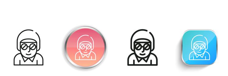 cannonball icon thin linear regular and button vector image