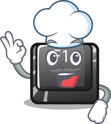 chef f11 button in character shape vector image