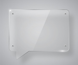 empty transparent glass framework in form of chat vector image