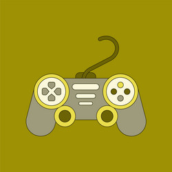 flat icon on background game joystick vector image
