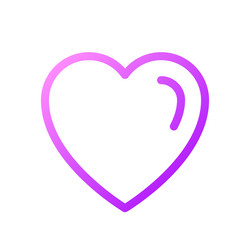 heart pixel perfect gradient linear ui icon vector image