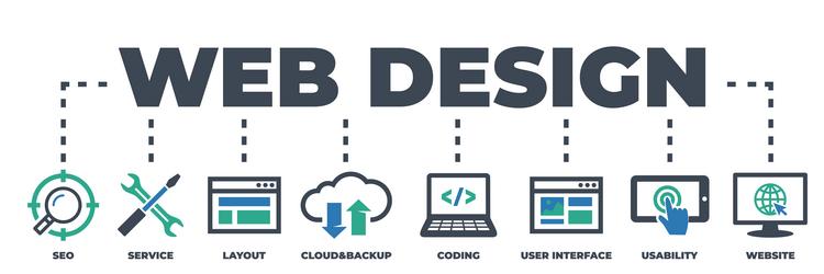 Modern Web Interface with Icons vector image