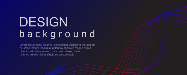 abstract background with shining waves futuristic vector image