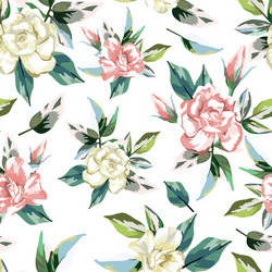 Elegant Rose Floral Pattern Vector Image