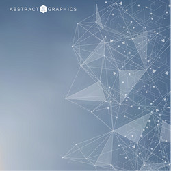 geometric abstract background with connected line vector image