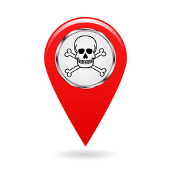 Map pointer index of poisonous substances vector