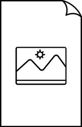 Picture file icon button vector