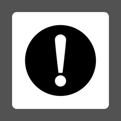problem flat black and white colors rounded button vector image