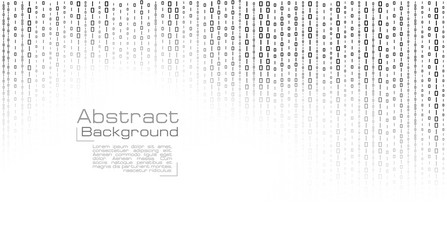 streaming binary code on white background vector image