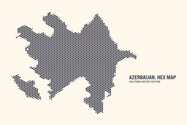 Azerbaijan Hexagonal Map Pattern vector image