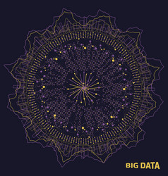 big data visualization fractal elements vector image