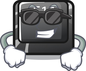 super cool f11 button in character shape vector image