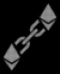 white halftone ethereum blockchain icon vector image