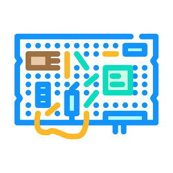 diy electronics tech enthusiast color icon vector image
