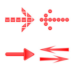 isolated object of element and arrow logo set vector image