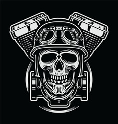 Rider Skull Emblem Vector Image