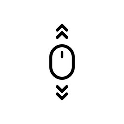 scroll mouse icon in black simple design vector image