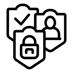 secure user account authentication system vector image